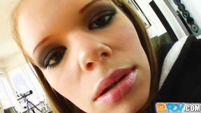 ”Beautiful Jenny in POV getting a good railing”