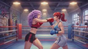 Female Boxing Stories #9B: Lavender Victory in the Strip Ring Confession (Animated)