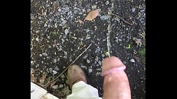 Outdoor thick cock long piss