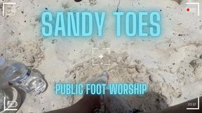 Sandy Toes: Public Foot Worship