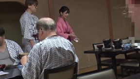 Shy waitress squirms as remote vibe controls both holes, moaning through intense double