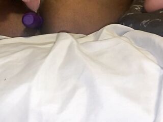 Black Having Pleasure with Her Toys