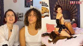 Ersties - Domina Flora wird von Kätzchen July geleckt