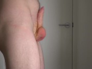 Swinging Uncut Cock Soft to Hard