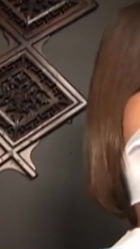 Guilty Brunette Sucks Big Gloryhole Cock to Wash Away Her Sins