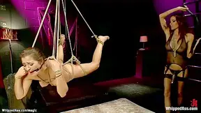 Busty Head Stripper Whipping Lesbian