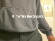 Jock changes while wearing tighty whities