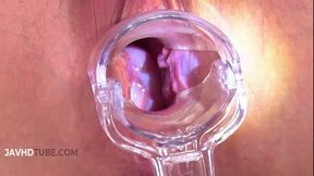 Adorable Asian beauty Nanao Matsuyama teasing her wet pussy with fingering and toys