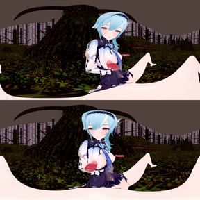 [VR 360 4K] Eula Genshin licking boobs