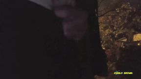 peeing and jerking my big uncut latino cock outdoors in public until i shoot a nice thick cum load and taste it