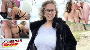 German scout hooks up with busty beauty Old Kathy for a wild casting fuck
