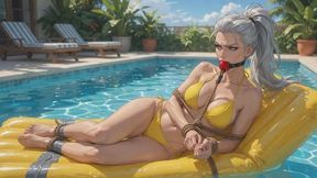 Bondage Stories #46: Silver Ponytail's Consensual Poolside Bondage Confession