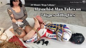 50 Minute Mega Volume! Masochist Man Takes on 2 Types of Hogties