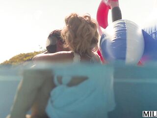 MILFY Wicked Golden-haired MILF Kate Dalia Has to Sneak Her Boy Toy Out Of The House When Hubby Comes Home Early