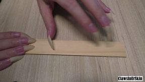 Which is stronger, my nails or this wooden ruler? will I make a through scratch?