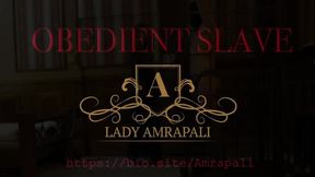 OBEDIANT SLAVE Total Lenghts 7:33 minutes Nipple Torture Penis Cock Spanking Nippleclamps Clamps CBT Bdsm  LADY AMRAPALI  Herrin Mistress Domina