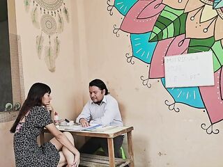 Aged floozy goes to school and the principal ends up failing her