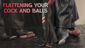 Flattening Your Cock and Balls with my Metal High Heels - Cock Balls Crush Trample, Shoejob, CBT, Trampling, Bootjob, Stomping