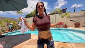 soaked poolside temptation with april big ass — full premium solo