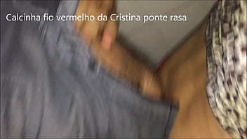 Cdzinha LimaSp Dando com a calcinha fio vermelha borboleta atras da Cristina coroa da Ponte Rasa 15032019 Part1