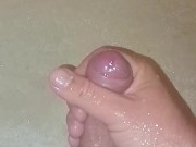 Solo male masturbation slow motion cumshot