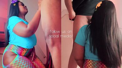 CHOCOLATE SKIN TEEN DEEPTHROATS AND GOES BALLS DEEP DURING AUDITION