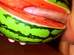 fruit fuck and self swallow - the best comes after cumming