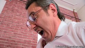 Teacher Receives Wet Blowjob and Fucks Younger Student