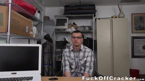 Straight nerd has trouble handling this huge black cock