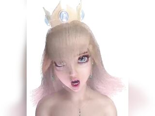 Princess peach rides a large sextoy : Super Mario anime parody
