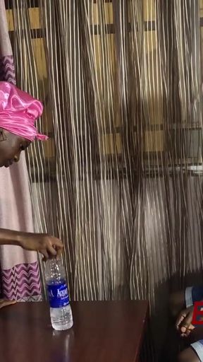 Stunning moment from &quot;Doing flip the bottle challenge with my bestie&quot;