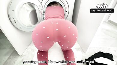Big mistake on the stepmother's part that she got stuck inside the washing machine!
