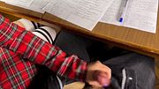 COLLEGEGIRL Handjob again in MATH Class under the Table. At School.
