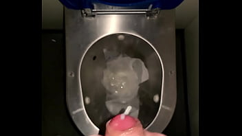 Cum in train toilet