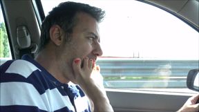 GABRIELLA - foot worship in the car