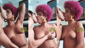 wet kiss with my asian friend