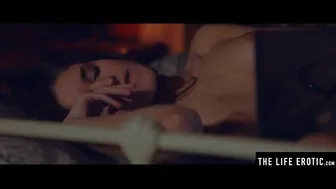 Busty Milf Emily J Fucks Herself with a Dildo While Watching Porn