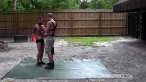 Backyard bondage with Dean Daniels and Preston Lee