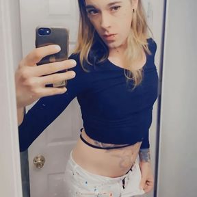 Tgirl Shows Off Her Panties