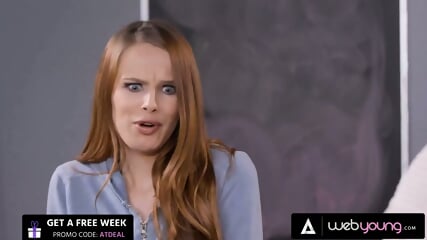 Hot Redhead Teen Plays Detective And Investigates Gorgeous Jillian Janson's Pussy In Their Classroom only-anal