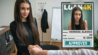 Vanessa Alessia sucks her loan agent's cock during a hot office interview