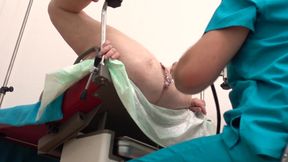 Fisting at gyno-anal and vaginal inspection for extensibility
