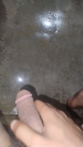 Solo cock stroking