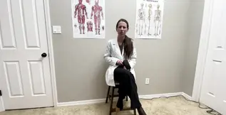 Amateur brunette Tre's huge blowjob in a 3some