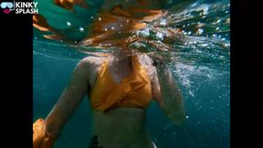 Snorkel Slut in Paradise - Underwater Flash &amp; Naughty Tease