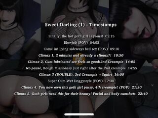 Hawt Brunette hair hottie gets 4 creampies in a row - Pleasant Darling, the Emo Girlfriend (1)
