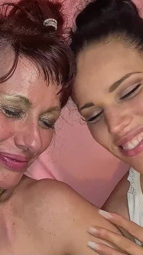Stunning moment from &quot;German Old and Young FFM Amateur POV Threesome in Swinger Club&quot;