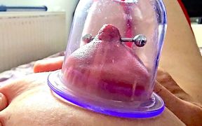 Pumping Suck Hard My Pierced Nipples