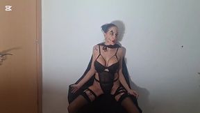 my horny slutty friend gives me a sensual dance with a fox tail on her ass, i end up giving her a helping of cock