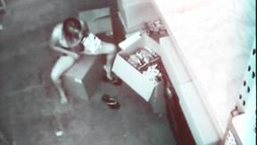 ”Stock room hoe masturbating”